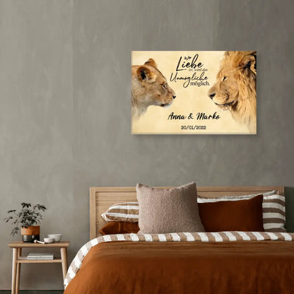 Lion & Lioness - Alu-Dibond