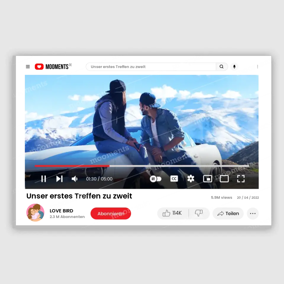 Youtube Hülle - Alu-Dibond