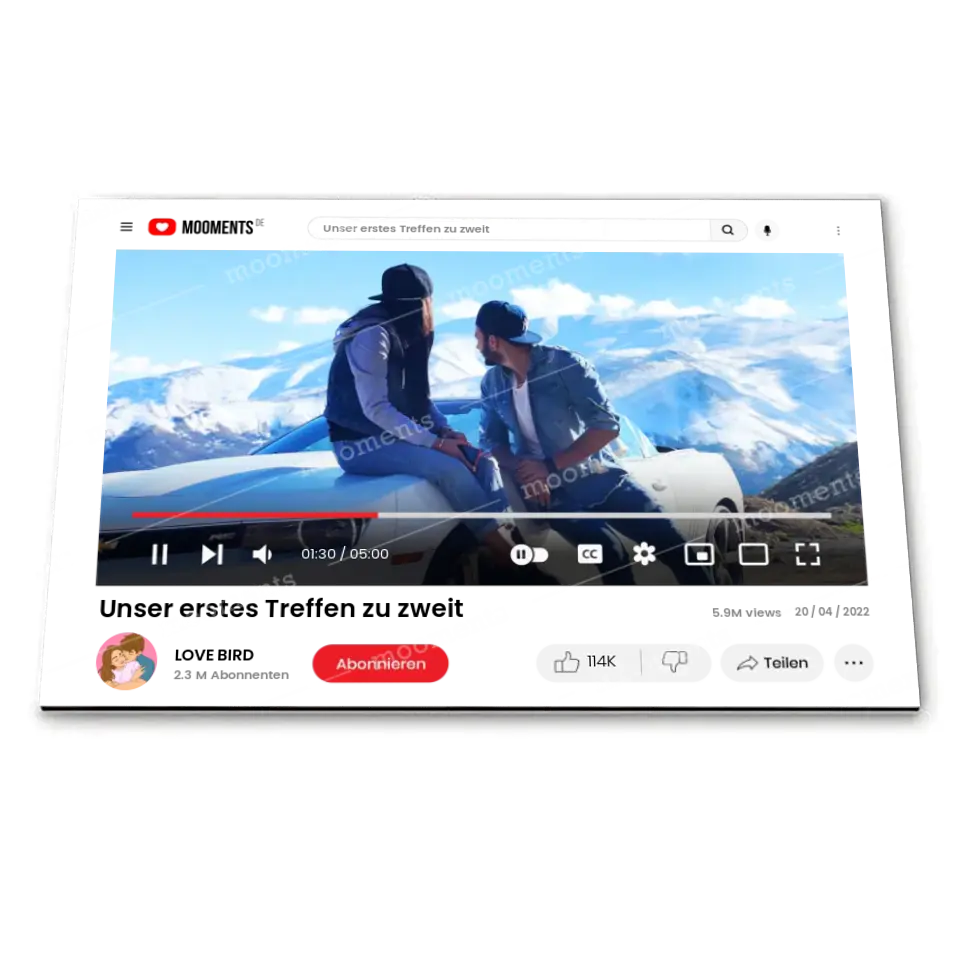 Youtube Hülle - Alu-Dibond