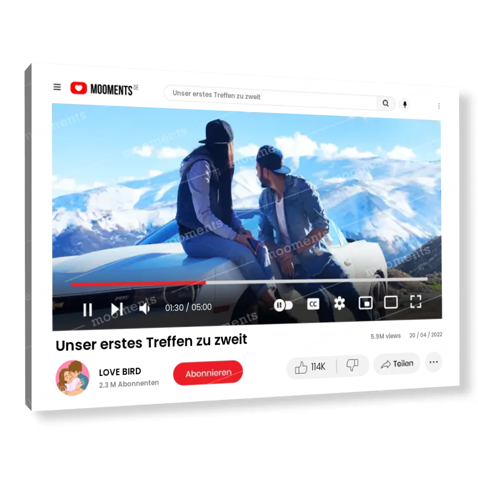 Youtube Hülle - Alu-Dibond