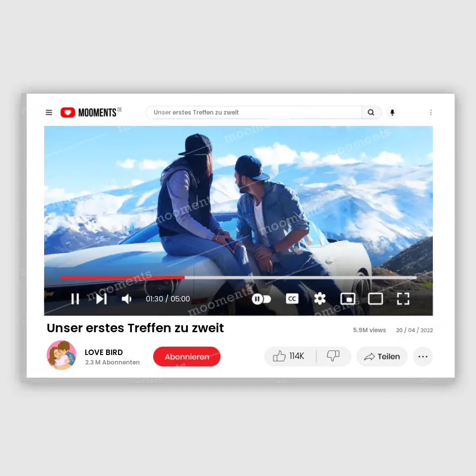 Youtube Hülle - Alu-Dibond