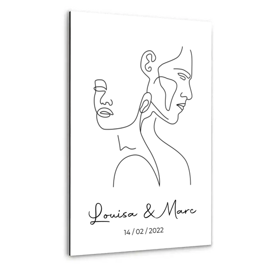 Pärchen-Bild ,,Die Kunst der Liebe" - Alu-Dibond
