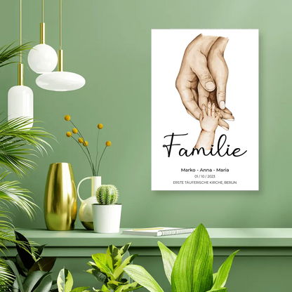 Personalisiertes Familien-Poster ,,Family ❤️" - Alu-Dibond