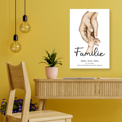 Personalisiertes Familien-Poster ,,Family ❤️" - Alu-Dibond