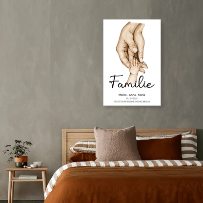 Personalisiertes Familien-Poster ,,Family ❤️" - Alu-Dibond