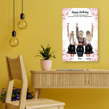 Geschenk ,,3 beste Freundinnen'' - Poster