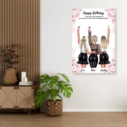 Geschenk ,,3 beste Freundinnen'' - Poster