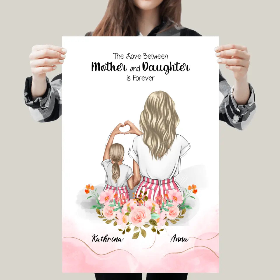 Die beste Mutter aller Zeiten floral - Poster