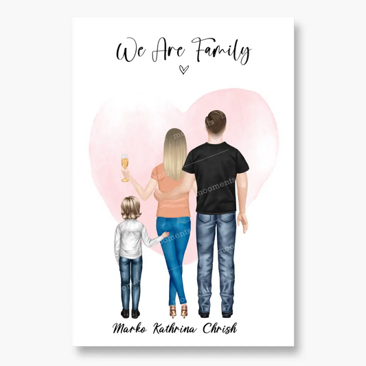 Wir sind Familie - personalisiertes Geschenk - Poster