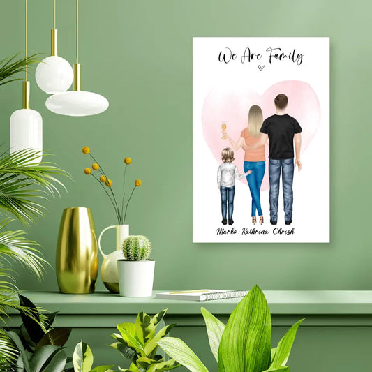 Wir sind Familie - personalisiertes Geschenk - Poster