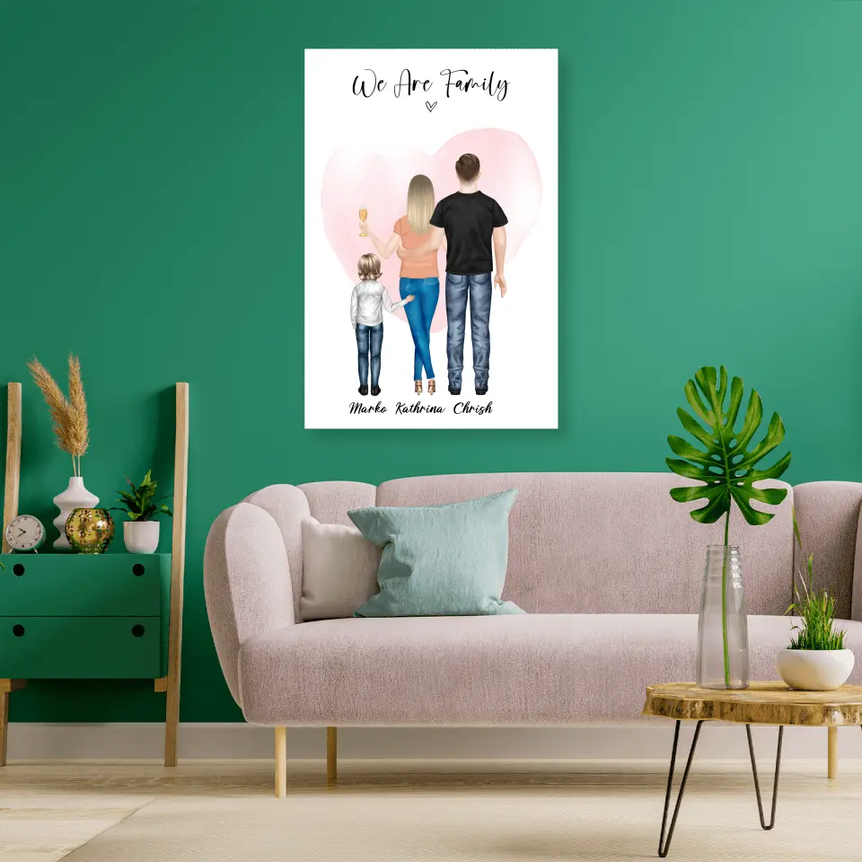 Wir sind Familie - personalisiertes Geschenk - Poster