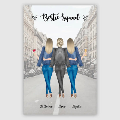 3 Freundinnen - individuelles Geschenk - Poster