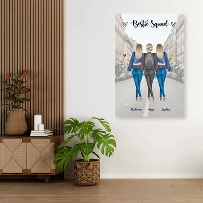 3 Freundinnen - individuelles Geschenk - Poster