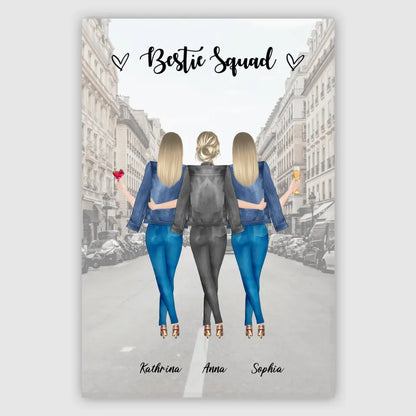 3 Freundinnen - individuelles Geschenk - Poster