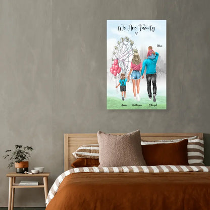 Familie auf dem Rummel - Poster