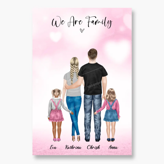 Die beste Familie - persönliches Wandbild - Poster