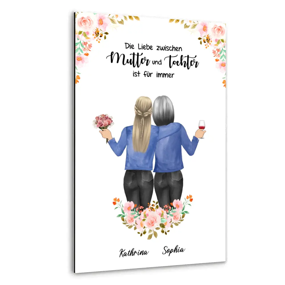 Personalisiertes Geschenk für Mama Floral - Poster