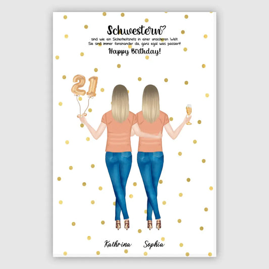 Personalisiertes Geburtstagsgeschenk - Leinwand