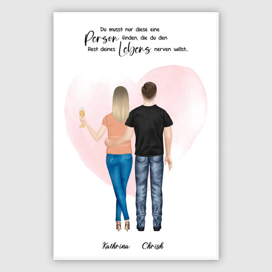 Geschenk für Pärchen - Leinwand