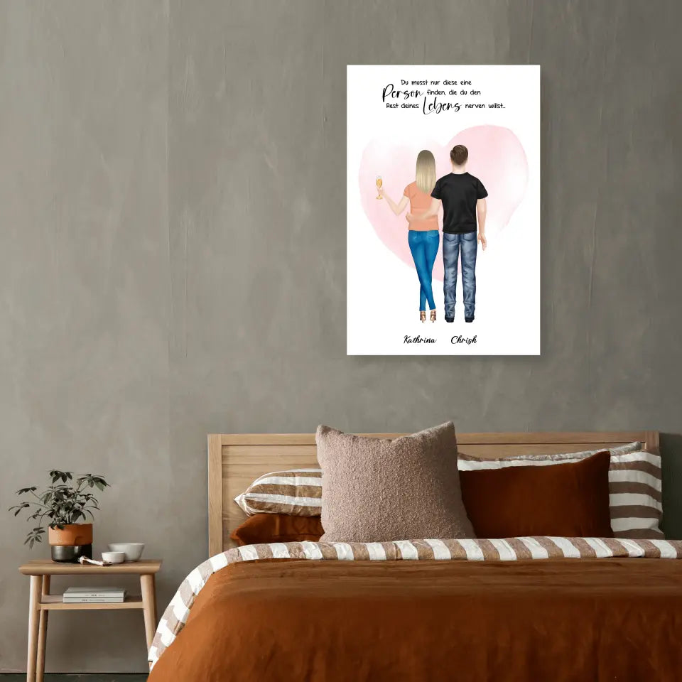 Geschenk für Pärchen - Leinwand