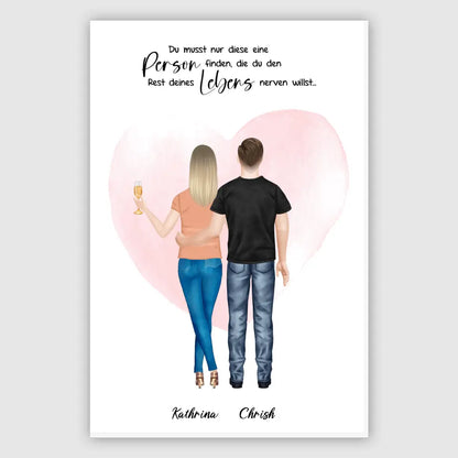 Geschenk für Pärchen - Leinwand