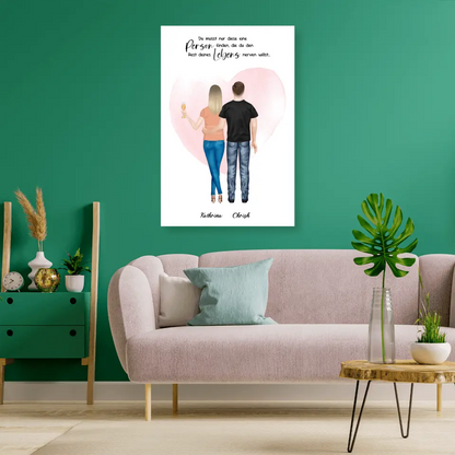 Geschenk für Pärchen - Leinwand