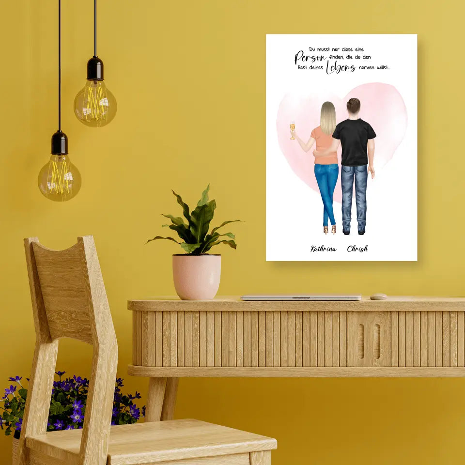 Geschenk für Pärchen - Leinwand
