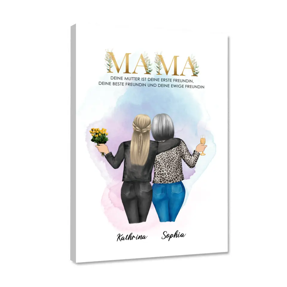 Personalisiertes Geschenk für Mama - Leinwand