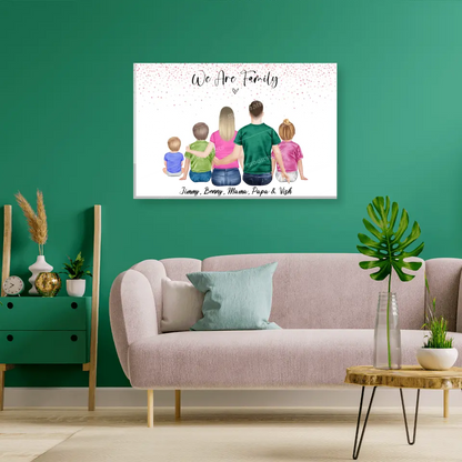 Deine Familie - Personalisiertes Geschenk - Leinwand