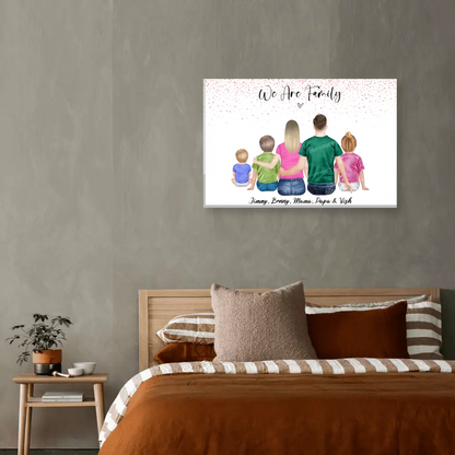 Deine Familie - Personalisiertes Geschenk - Leinwand