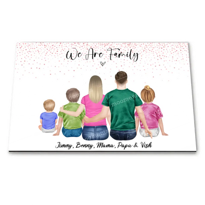 Deine Familie - Personalisiertes Geschenk - Leinwand