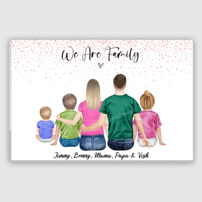 Deine Familie - Personalisiertes Geschenk - Leinwand