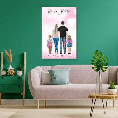 Die beste Familie - persönliches Wandbild - Leinwand