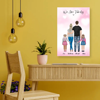 Die beste Familie - persönliches Wandbild - Leinwand