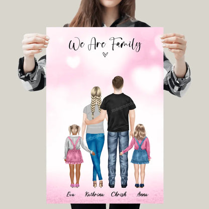 Die beste Familie - persönliches Wandbild - Leinwand