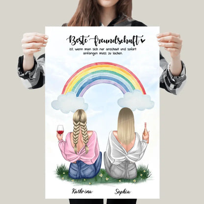 Geschenk für bunte Freundin - Leinwand