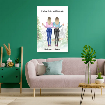 Geschenk für die beste Freundin - Alu-Dibond