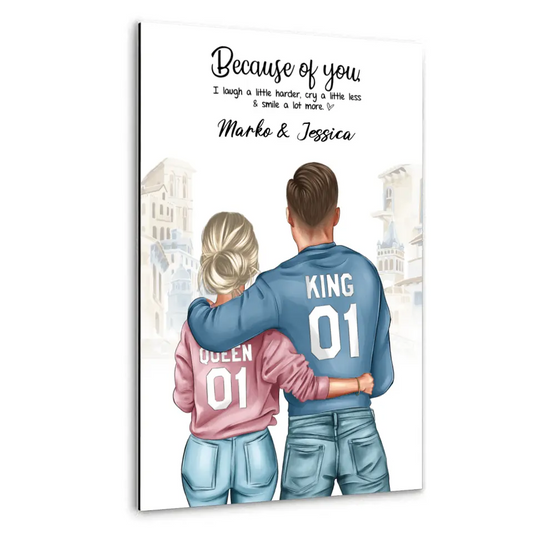 Geschenk ,,King & Queen" - Alu-Dibond