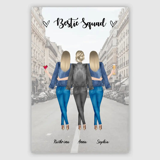 3 Freundinnen - individuelles Geschenk - Alu-Dibond