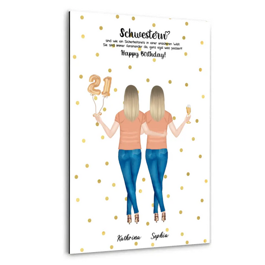 Personalisiertes Geburtstagsgeschenk - Alu-Dibond