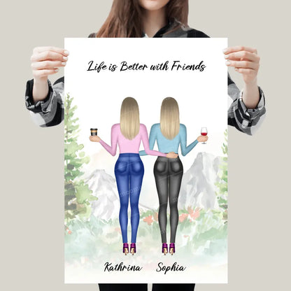 Geschenk für die beste Freundin - Alu-Dibond