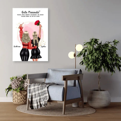 Geschenk für die beste Freundin - V4 - Alu-Dibond
