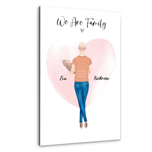 Personalisiertes Geschenk - Mama mit neugeborenem Baby - Alu-Dibond