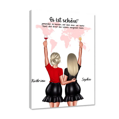Geschenk für die beste Freundin - V3 - Alu-Dibond