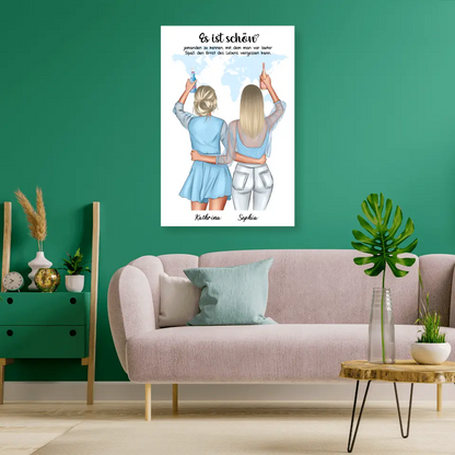 Geschenk Freundinnen für Ferngespräch - Alu-Dibond