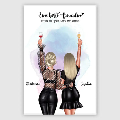 Geschenk für die beste Freundin - V2 - Alu-Dibond