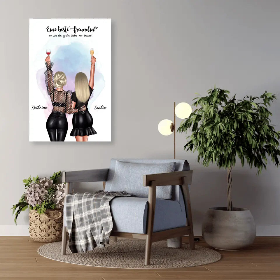 Geschenk für die beste Freundin - V2 - Alu-Dibond