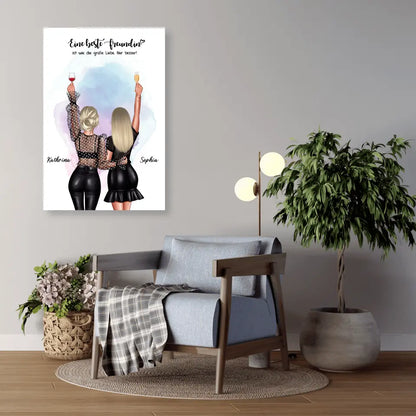 Geschenk für die beste Freundin - V2 - Alu-Dibond