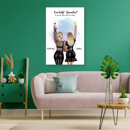 Geschenk für die beste Freundin - V2 - Alu-Dibond
