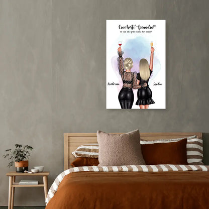 Geschenk für die beste Freundin - V2 - Alu-Dibond